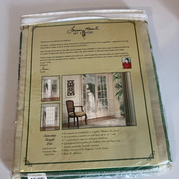 Window Art English Garden Panels 72"x84" Brand New Artist Louise Hamel. - Picture 2 of 2